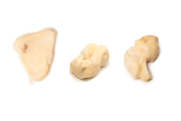 White sauce splashes isolated on white background.