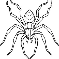 Vector Design Spindly Legged Spider with Simple Body Outline