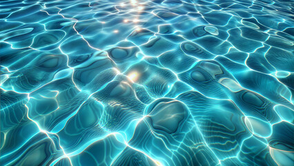 Obraz premium Crystal clear water surface with ripples and reflections for nature and aquatic themes