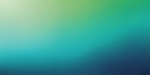 Obraz premium gradient green to blue top to bottom transition with smooth grainy texture banner