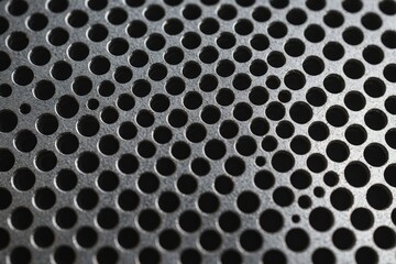 textures of the speaker with a metal perforated grille