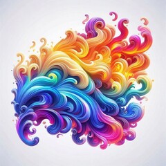 Fototapeta premium Hintergrund, Wallpaper regenbogenfarbene Flammen