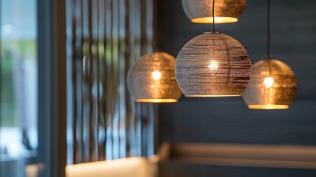 Modern Interior Design With Hanging Light Fixtures in a Contemporary Home