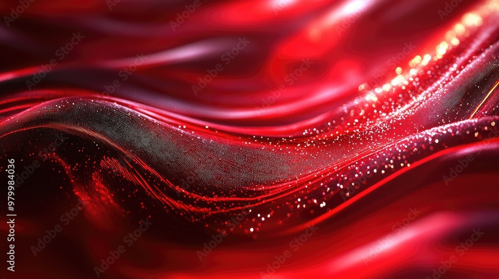 Poster A sharp red abstract background with flowing patterns and light accents, creating a dramatic and intense effect.