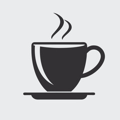 Coffee and Tea Cup Printable Vector Illustration Coffee Cup Clipart  Tea Cup Icon Logo