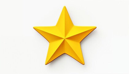 Obraz premium golden star isolated on white background