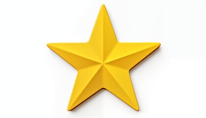 Obraz premium golden star isolated on white background