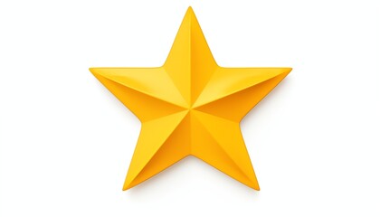 Obraz premium golden star isolated on white background