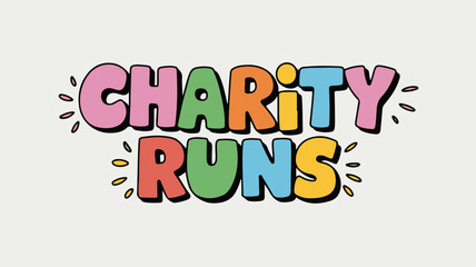 Obraz premium Colorful Vector Design for Charity Runs Promotion