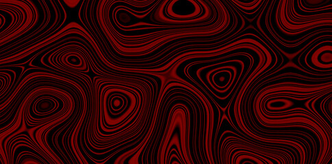 Abstract Red and Black Wavy Lines Background