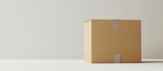 Paper Box With Protection Isolate In White Background