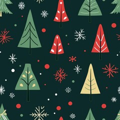 Christmas seamless pattern, Weihnachtsgeschenkpapier Winter Geschenkpapier mit grünem Hintergrund, Endlos Geschenkpapier für Kinder zu Weihnachten, Geschenkpapier mit Weihnachtsdekoration, Tile