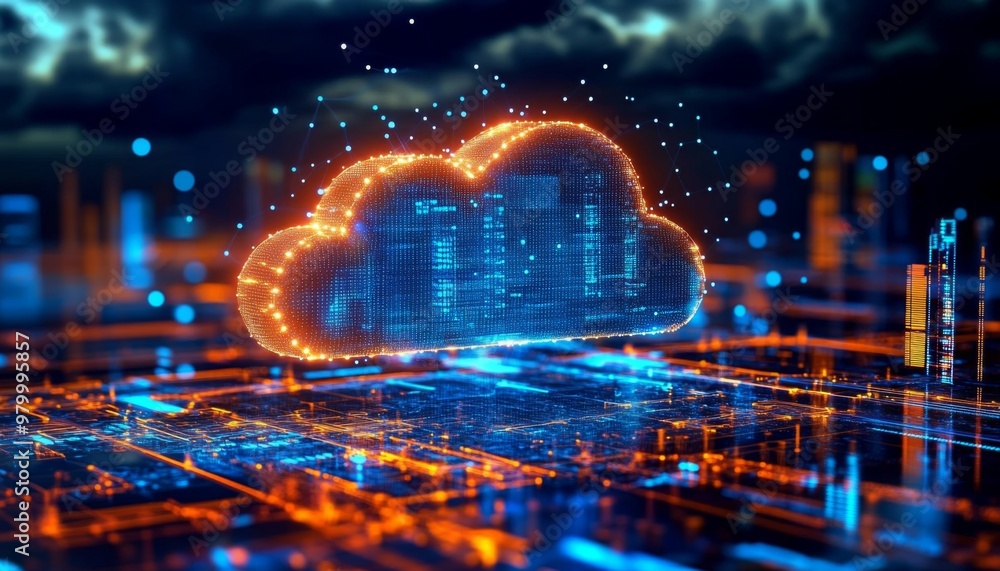 Poster seamless integration between on-premises infrastructure and cloud services improves efficiency.