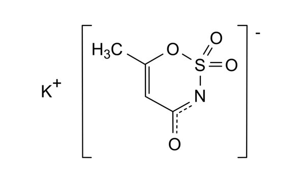 Chemical structure of acesulfame potassium, drug substance