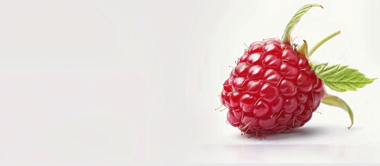 One Tasty Ripe Raspberry Isolated On White