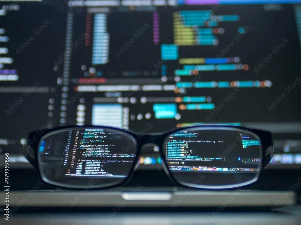 Poster immersive technology atmosphere showcasing coding activities