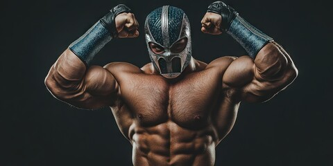 lucha libre professional wrestler wearing mask