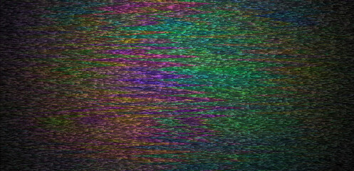 The grainy texture of a TV or computer screen, reminiscent of the aesthetic of old 80's movies. 