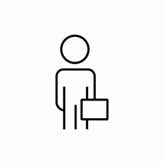 businessman suitcase icon sign vector