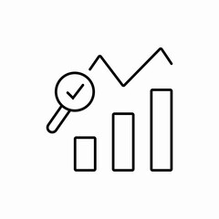 search statistics growth icon sign vector