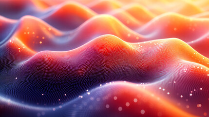 Spectral Flow Dynamic Abstract Waves in Radiant Hues
