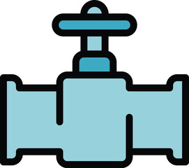 Industrial pipe valve showing the open position allowing fluid to flow freely