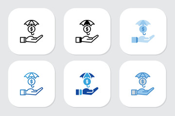 save money icons with various design styles	