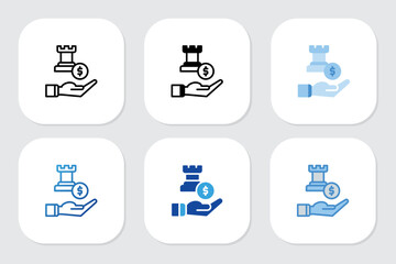 startegy icons with various design styles	