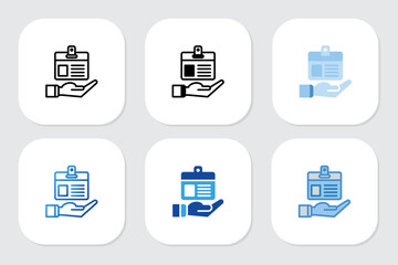 id card icons with various design styles	