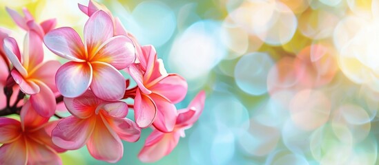 Fototapeta premium Petal Bualuang Flower On Blur Background