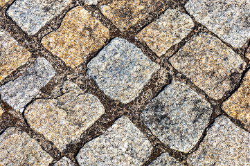 Natural background image formed by paving stones