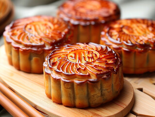 Describe the main ingredients and traditional preparation methods of mooncakes.