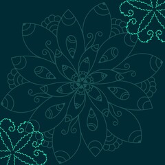 Abstract background for cards design with mandala.