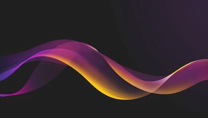 Abstract background. Windows wallpaper, curved wave shape with a purple and yellow gradient color