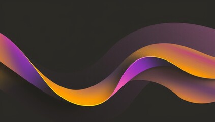 Abstract background. Windows wallpaper, curved wave shape with a purple and yellow gradient color