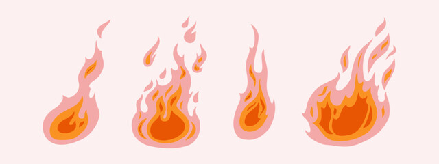 A set of hand drawn hearths of different shapes and sizes. Vector situation in flat style.