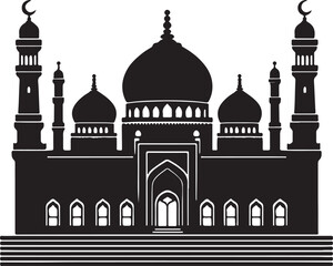 Mosque design silhouette vector style