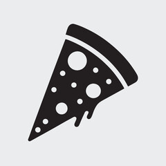 Round Pizza Slice Vector Silhouette  Printable Digital Art  Clipart for Food Illustrations