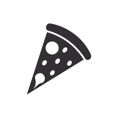 Round Pizza Slice Vector Silhouette  Printable Digital Art  Clipart for Food Illustrations