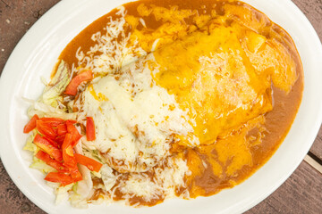 Mexican Food Burrito Plate