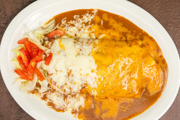 Mexican Food Burrito Plate