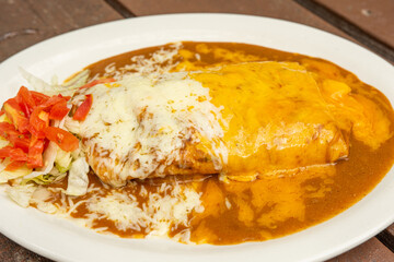 Mexican Food Burrito Plate