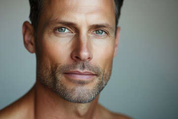 Handsome middle-aged man with confident and youthful appearance