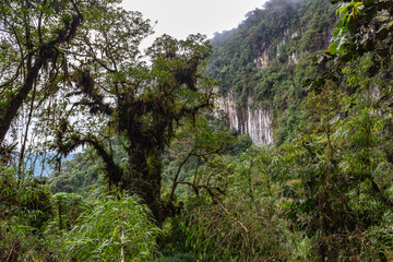 Tangan columns, immense rock walls