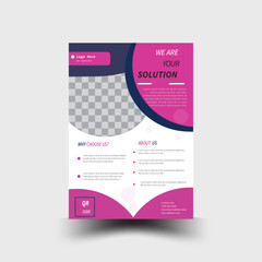 Corporate creative business  brochure cover design flyer pamphlet IT company flyer Corporate business  natural shape set with blue  magenta, red and yellow color Purple color abstract creative 