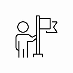 lead leader flag icon sign vector