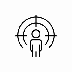 man shoot target icon sign vector