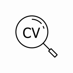 search resume cv icon sign vector