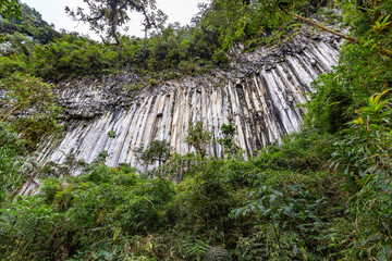 Tangan columns, immense rock walls