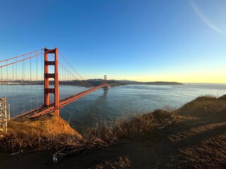 golden gate bridge at sunset